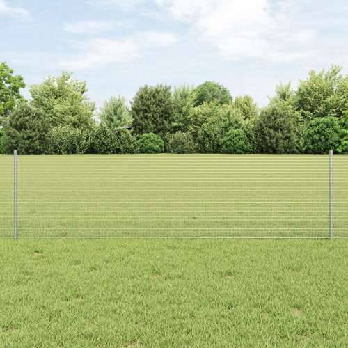 zavarena žičana ograda s 5 U stupova srebrna 0.6x10 m čelik Cijena