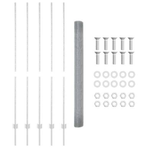 set vrtne ograde set od 2 pocinčani čelik 10 x 1.5 m čvrsta Cijena