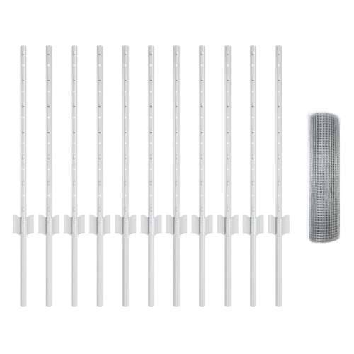 Set vrtnih ograda 2 komada Galvanizirani čelik 25 x 0.5 metara Cijena