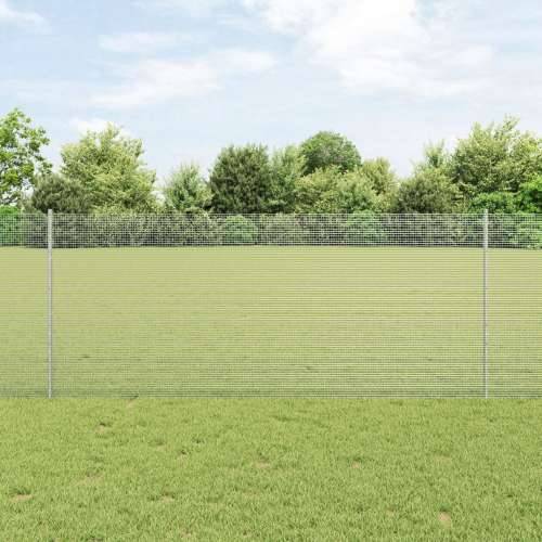 zavarena žičana ograda s 22 U stupova srebrna 1x25 m čelik Cijena