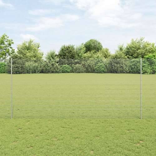 zavarena žičana ograda s 22 U stupova srebrna 1.4x25 m čelik Cijena