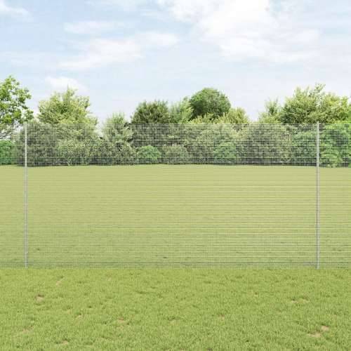 zavarena žičana ograda s 22 U stupova Srebrna 1.6 x 25 m Čelik Cijena