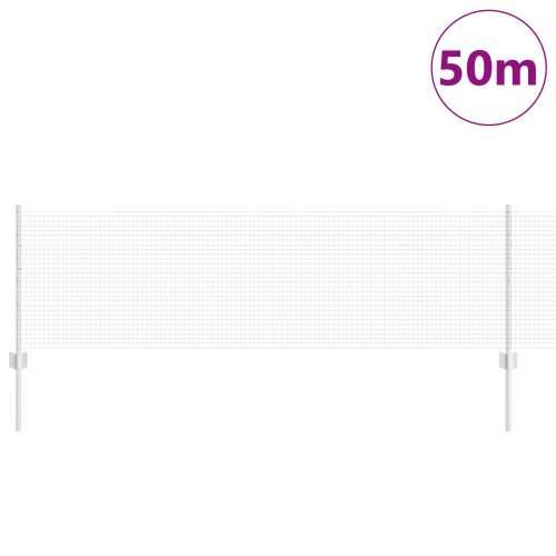 zavarena žičana ograda s 22 u stuba srebrna 0.6x50 m čelik Cijena
