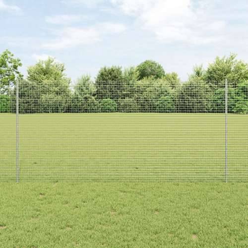 Zavarena žičana ograda s 44 U stubova Srebrna 1.2x50 m Čelik Cijena