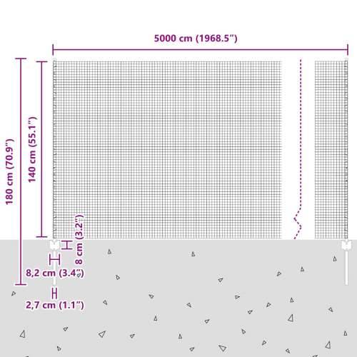 zavarena žičana ograda s 44 U postova Srebrna 1.4x50 m čelik Cijena