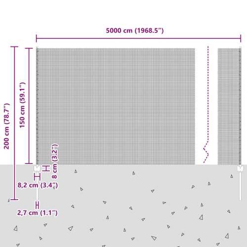 Zavarena žičana ograda s 44 U stupova Srebrna 1.5x50 m Čelik Cijena