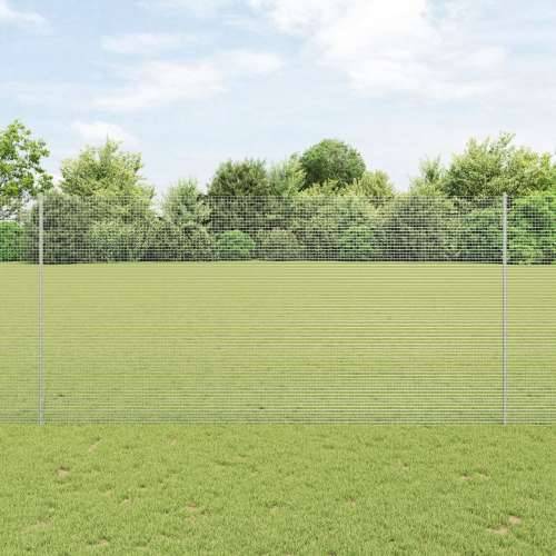 zavarena žičana ograda s 44 U postova srebrna 1,5x50 m čelik Cijena