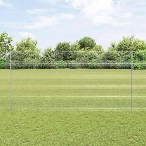 zavarena žičana ograda s 44 U stupova Srebrna 1,5x50 m Čelik Cijena