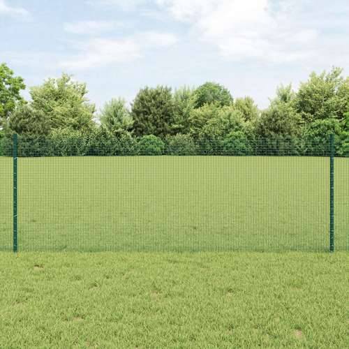 zavarena žičana ograda s 5 U postovima Zelena 0.8x10 m Čelik Cijena