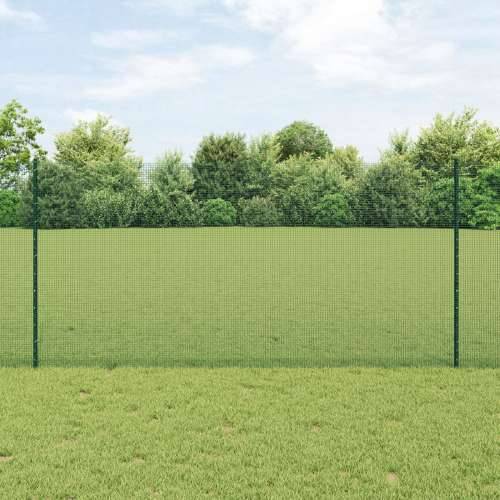 zavarena žičana ograda s 5 U postovima Zelena 1.2x10 m Čelik Cijena