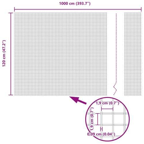 zavarena žičana ograda s 5 U postovima Zelena 1.2x10 m čelik Cijena