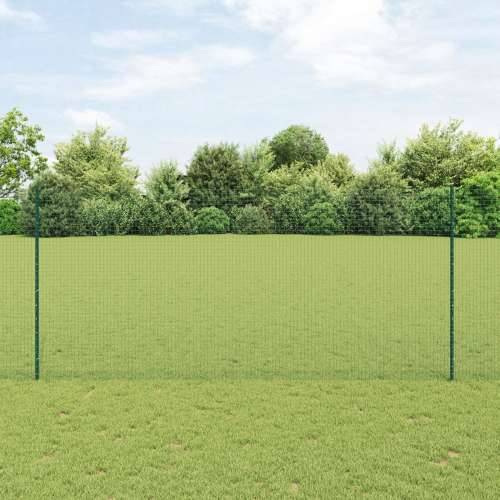 Zavarena ograda s 5 U postova Zelena 1.4x10 m Čelik Cijena
