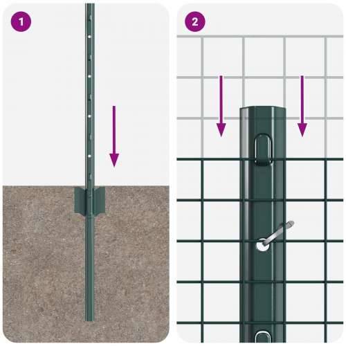 Set ograde za kokoši Set od 2 Zelena PVC, Metal 25 x 0.5 m Cijena