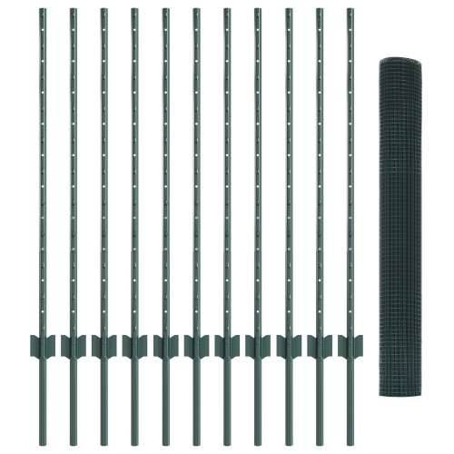 Set ograde za vrt 2 kom Zelena Pocinčani čelik 25 x 1 m Cijena