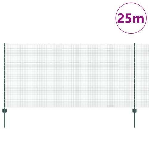 zavarena žičana ograda s 11 U stupovima Zelena 1.2x25 m čelik Cijena