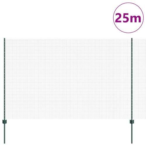 set ograde za vrt Set od 2 Zelena Metal 25 x 1.5 m Izdržljivo Cijena