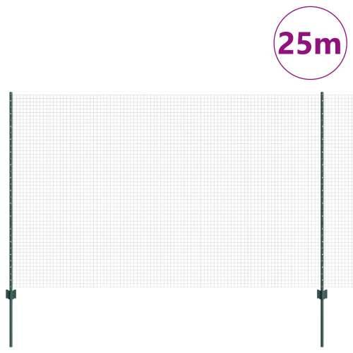 zavarena žičana ograda s 11 U stubovima Zelena 1.6x25 m Čelik Cijena