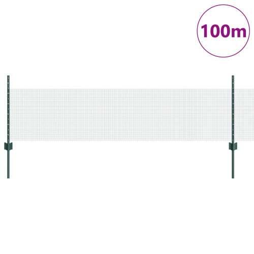 zavareno žičano ograđivanje s 44 U stupova Zelena 0.5x100 m Čelik Cijena