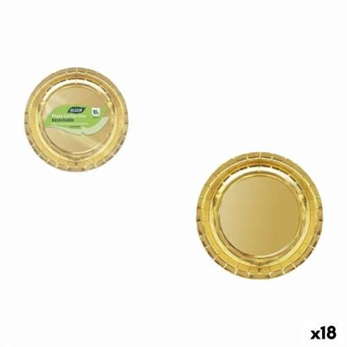 Set tanjura Algon zlatan 20 cm 10 Dijelovi (18 kom.) Cijena