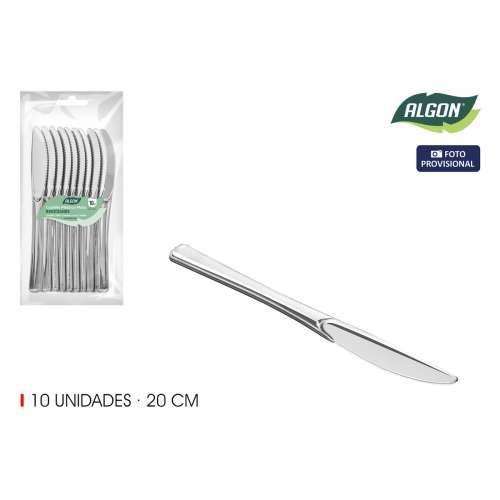 Set noževa za višekratnu uporabu Algon Srebrna Plastika 20 cm 10 Dijelovi (24 kom.) Cijena