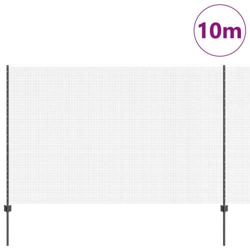 zavarena žičana ograda s 10 U stubovima Siva 1.5x10 m Čelik Cijena
