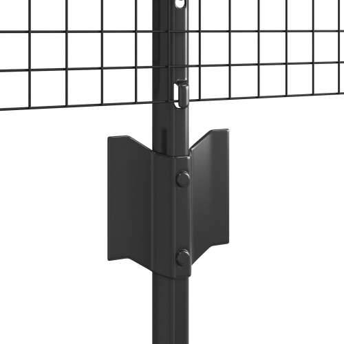 Zavarena žičana ograda s 11 U stupovima Siva 0.8x25 m Čelik Cijena