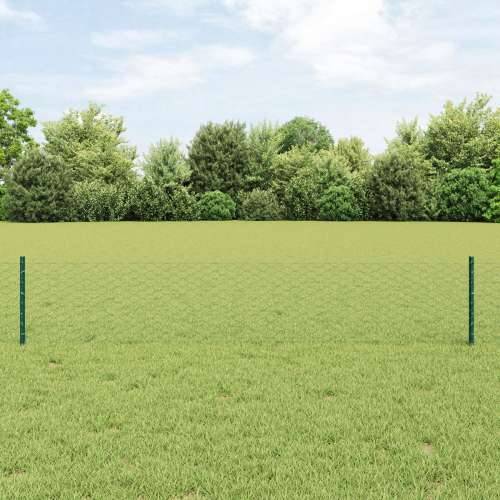Stupovi za ograde 5 kom U-kanal Zelena 40 cm Čelik, Šesterokutna ograda Zelena 0,4x10 m Čelik Cijena