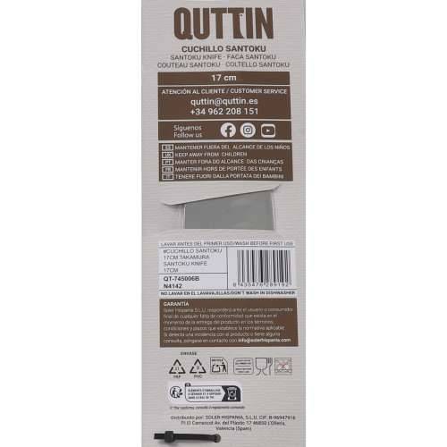 Kuhinjski Nož Quttin SANTOKU Takamura Smeđa Srebrna 17 cm (12 kom.) Cijena
