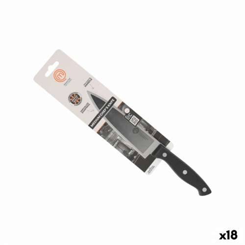 Kuhinjski Nož MasterChef Chef Crna Srebrna 15 cm (18 kom.) Cijena