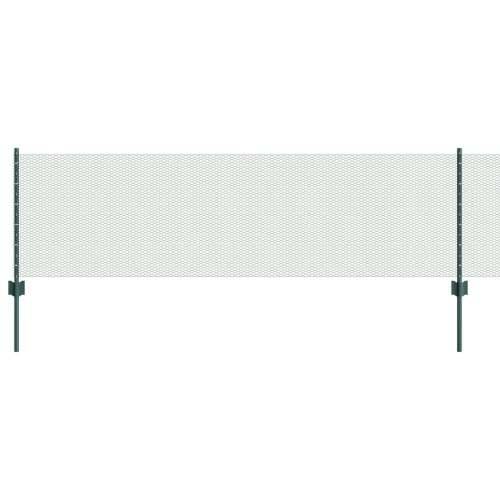 Ograde s postovima 11 kom U-kanal zelena 60 cm čelik, Šesterokutna ograda zelena 0.6x25 m čelik Cijena
