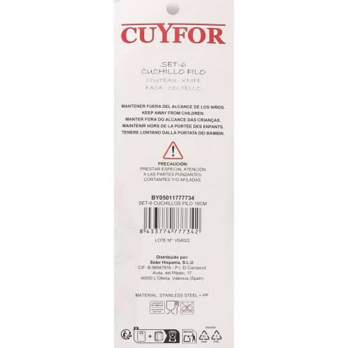 Set Noževa Cuyfor Filo Crna Srebrna 6 Dijelovi (24 kom.) Cijena