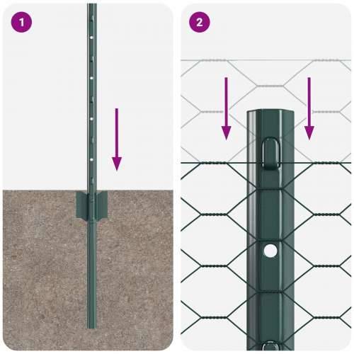 U-Postovi 11 kom Green 60 cm čelik Cijena