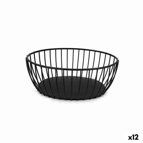 Košara za Kruh My Bar Crna Metal ovalno 20 x 15 x 8 cm (12 kom.) Cijena