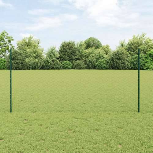 Stupovi za ograde 11 kom U-Channel Zeleni 120 cm Čelik, Šesterokutna ograda Zeleni 1,2x50 m Čelik Cijena