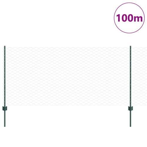 Ograda Postovi 11 kom U-Kanal Zelena 100 cm Čelik Cijena