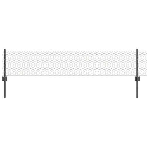 Stube za ograde 11 kom U-kanal siva 40 cm čelik, Hege ograda siva 0.4x25 m čelik Cijena