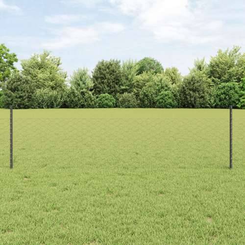 Ograde Posts 11 kom U-kanal Siva 60 cm Čelik, Šesterokutna ograda Siva 0.5x50 m Čelik Cijena