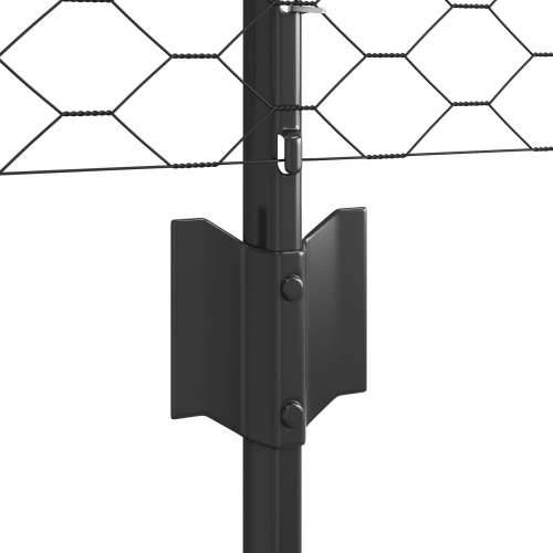 Ograde Posts 11 kom U-kanal Siva 60 cm Čelik, Šesterokutna ograda Siva 0.5x50 m Čelik Cijena