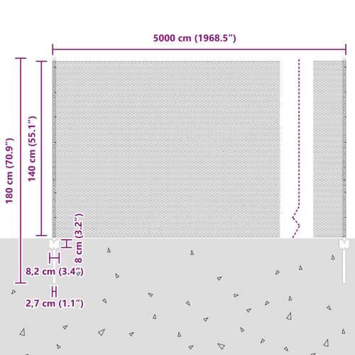 postovi ograde 22 kom U-kanal siva 140 cm čelik, šesterokutna ograda siva 1.4x50 m čelik Cijena