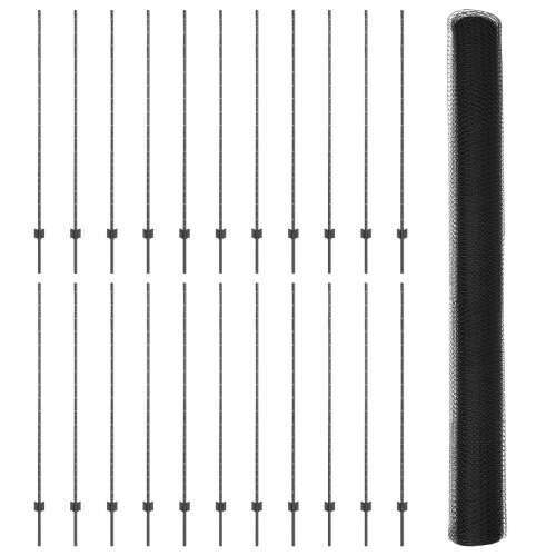 Ograda 22 kom U-kanal Siva 160 cm Čelik, Heksagonalna ograda Siva 1.6x50 m Čelik Cijena