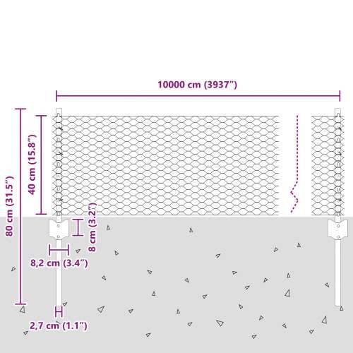 U-Channel ograde 11 kom siva 40 cm čelik, šesterokutna ograda siva 0.4x100 m čelik Cijena