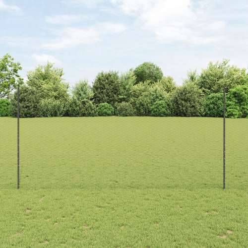 Stupci Ograde 22 kom U-Kanal Sivi 150 cm Čelik, Šesterokutna Ograda Siva 1.5x100 m Čelik Cijena