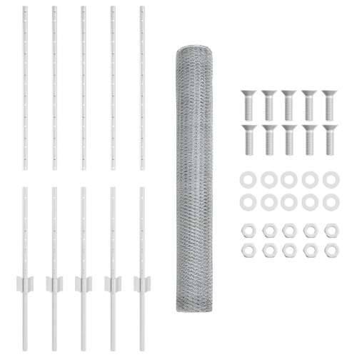 Držači za ograde 10 kom U-kanal 100 cm Galvanizirani čelik, Hexagonalna ograda 1x10 m Galvanizirani čelik Cijena