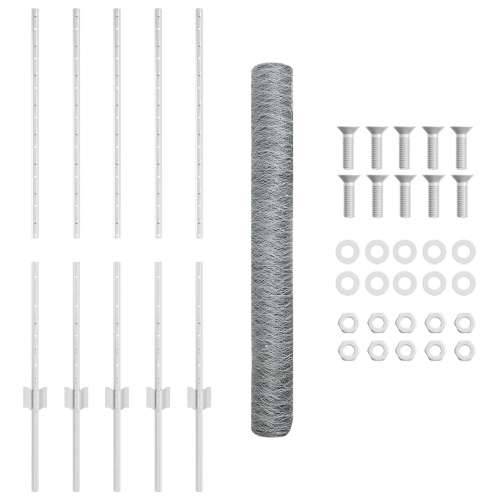 Ogradni stupovi 10 kom U-kanal 100 cm Galvanizirani čelik, Heksagonalna ograda 1x10 m Galvanizirani čelik Cijena