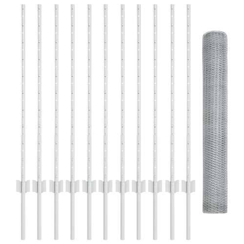 Set ograde za vrt Set od 2 Galvanizirani čelik Cijena