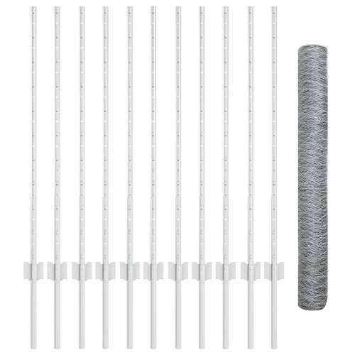 Set šesterokutnih vrtnih ograda Set od 2 Pocinčani čelik 25 x 1 m Cijena