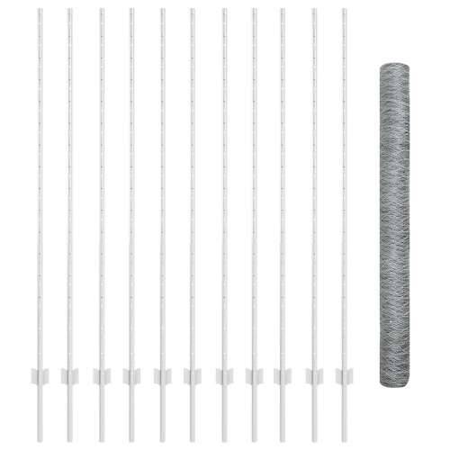 Galvanizirani set ograde za vrt Set od 2 Galvanizirani čelik Čvrsta Cijena