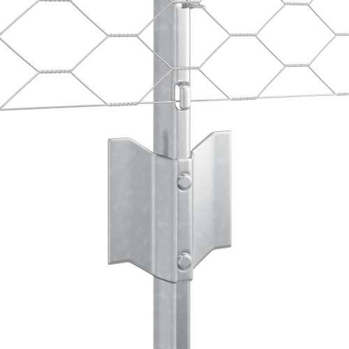 Ogradni stupovi 11 kom U-Channel 60 cm od galvaniziranog čelika, Šesterokutna ograda 0.5x50 m od galvaniziranog čelika Cijena