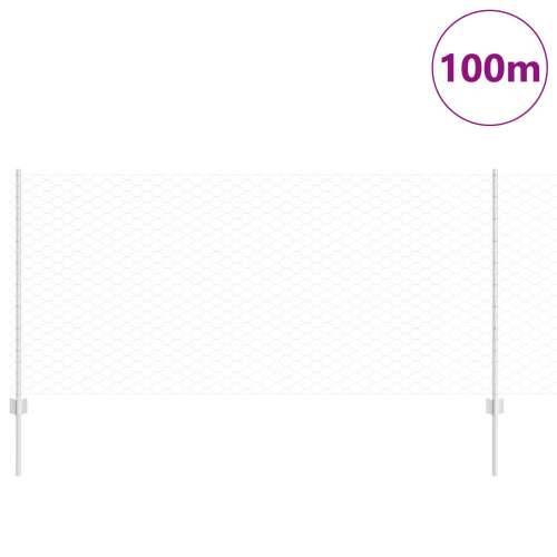 Stupovi za ograde 22 kom U-Channel 100 cm Pocinčani čelik, Šesterokutna ograda 1x100 m Pocinčani čelik Cijena