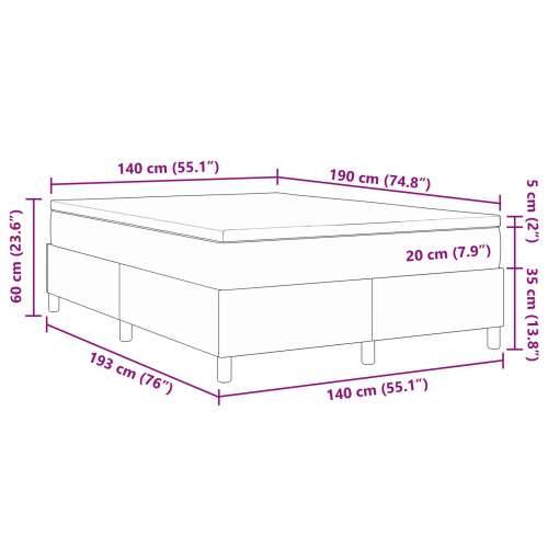 Box Spring Krevet s madracem svijetlozeleno sivo 140x200 cm kordna tkanina Cijena